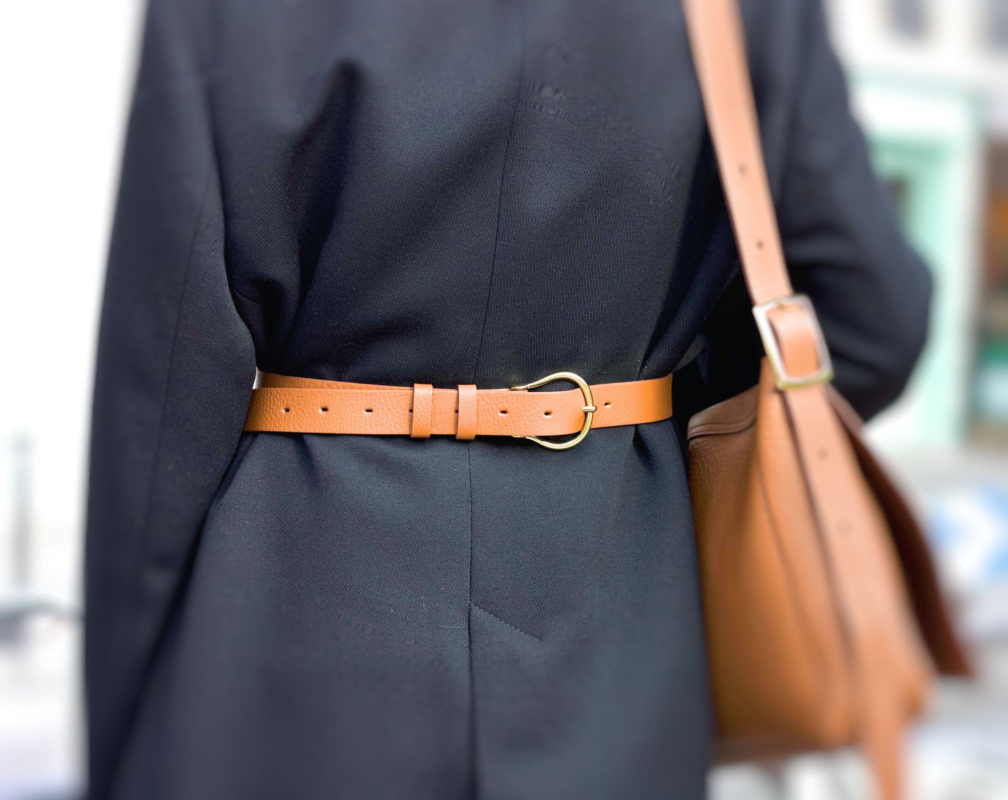 ceinture cuir femme camel 